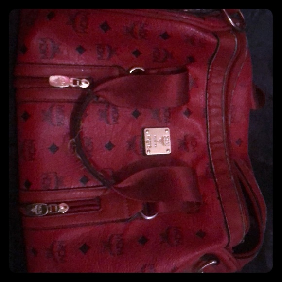 MCM red bag, real. Used - Picture 1 of 4